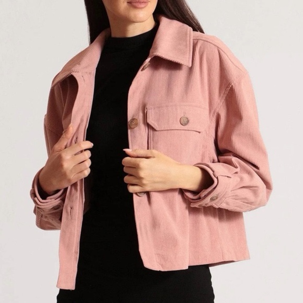 AVEC LES FILLES- Relaxed Corduroy Shacket (Size M)